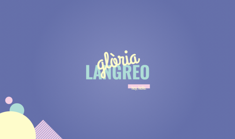 Screenshot of Gloria Langreo’s site